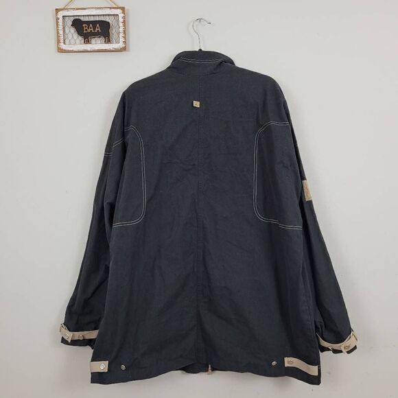 Vintage 90s Jordan Cotton Canvas Military Flight Jacket Sz XL Camo Mesh Interior - Picture 3 of 12